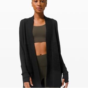 Lululemon Black Sit in Lotus Wrap Cardigan Size 6 EUC